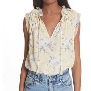 Rebecca Taylor Yellow Floral Blouse